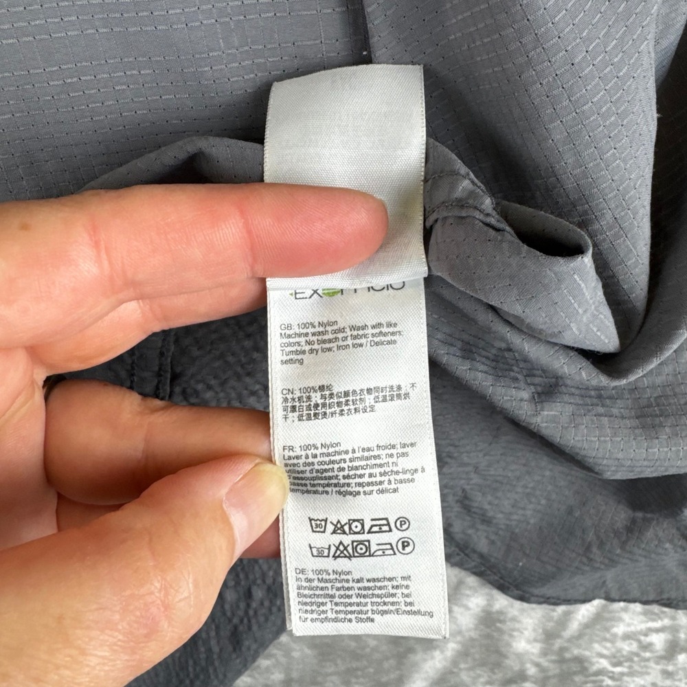 ExOfficio Button Down Shirt Mens 2XL Gray Short Sleeve Ripstop Hiking (1497) - Picture 5 of 11